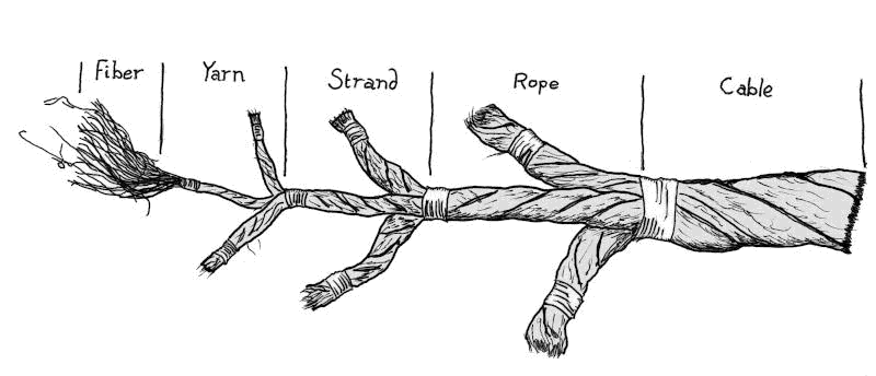 braided rope drawing