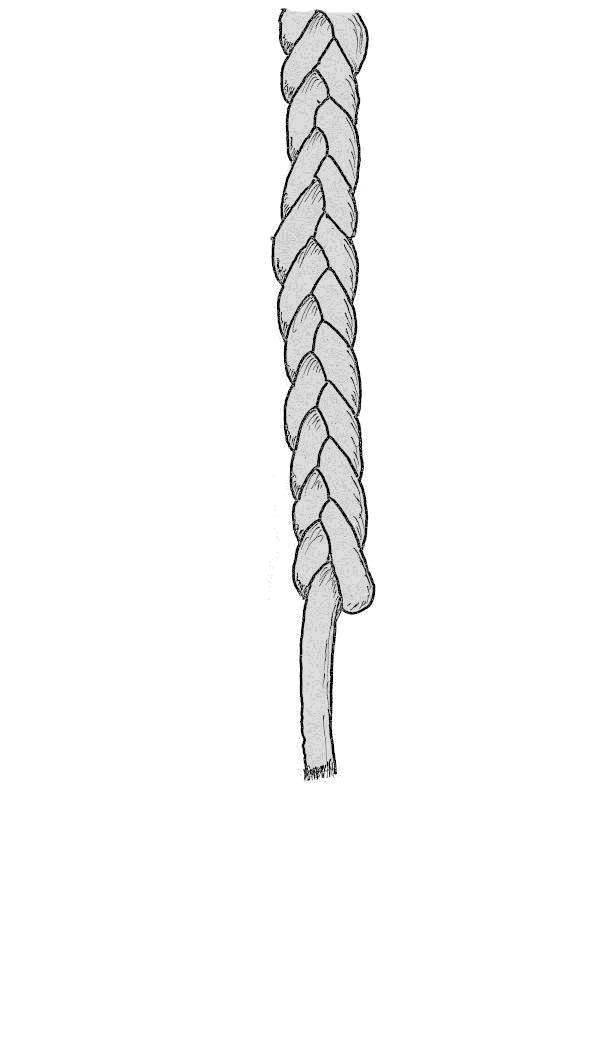 Sketch of lucet knit cord.